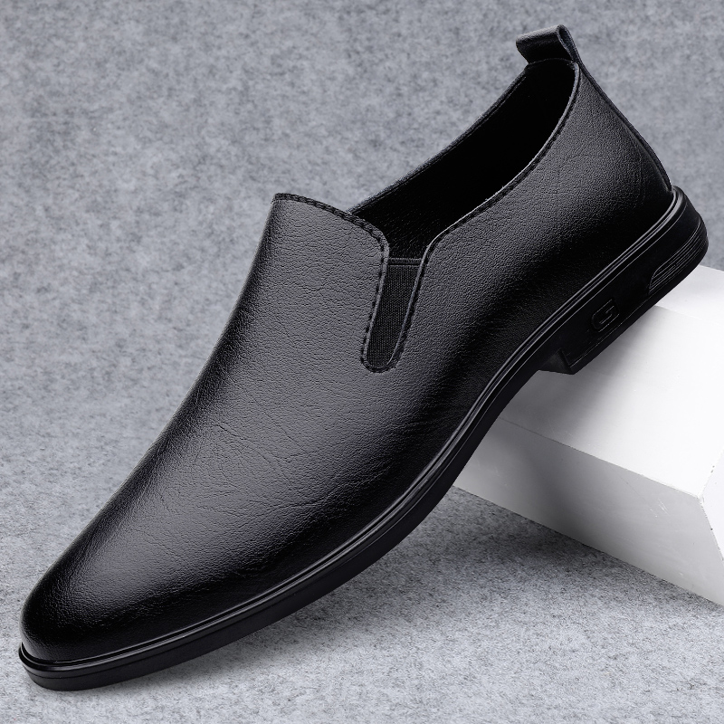 Men'S Shoes Black And White - Mocasines cómodos de suela blanda Blanco