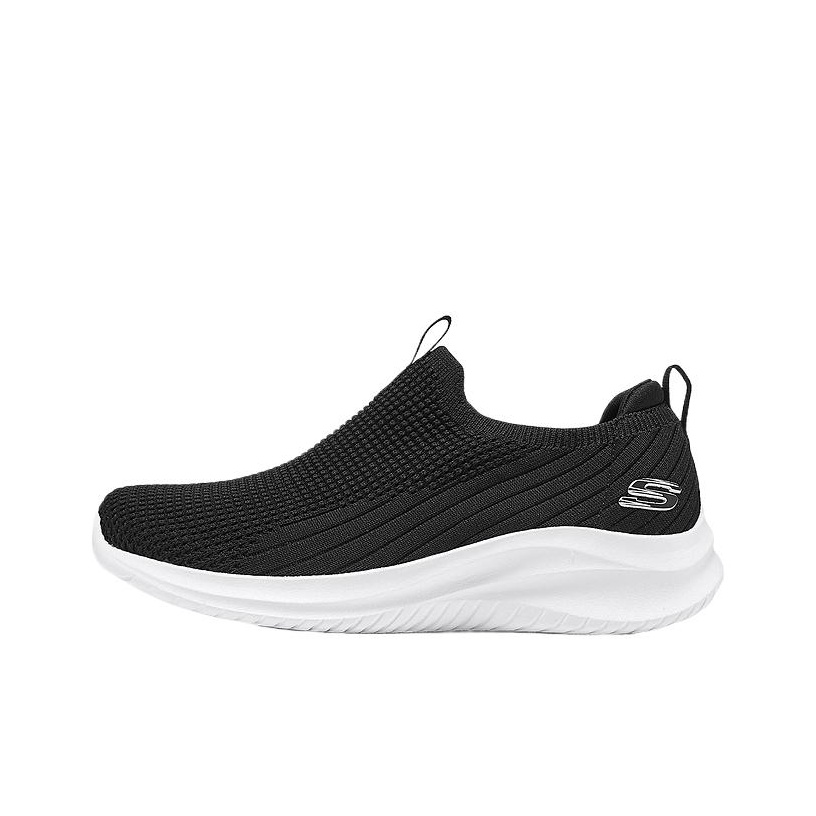 Men'S Shoes Black And White - Skechers Sport, Zapatos Casuales de Caña