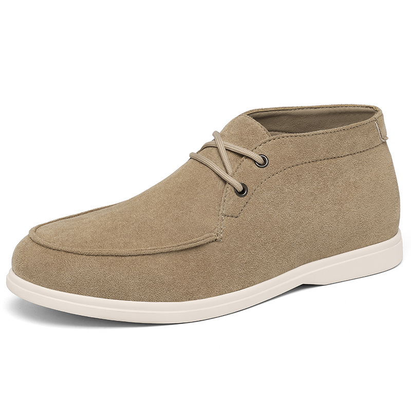 Men'S Shoes Black And White - Botas Chukka clásicas de piel de