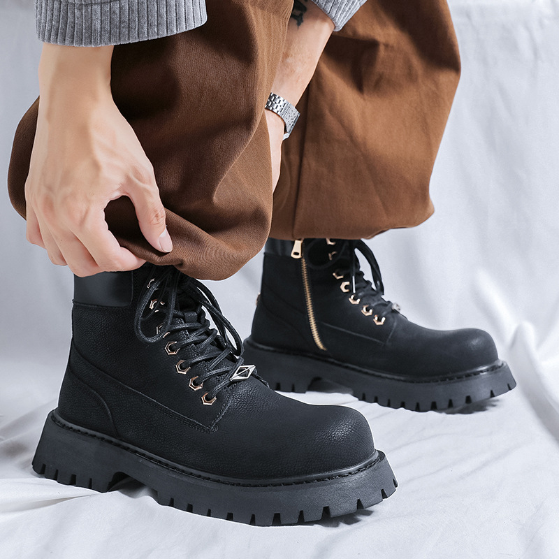 Botas de plataforma para vesti - Men'S Shoes Black And White reseña y precio