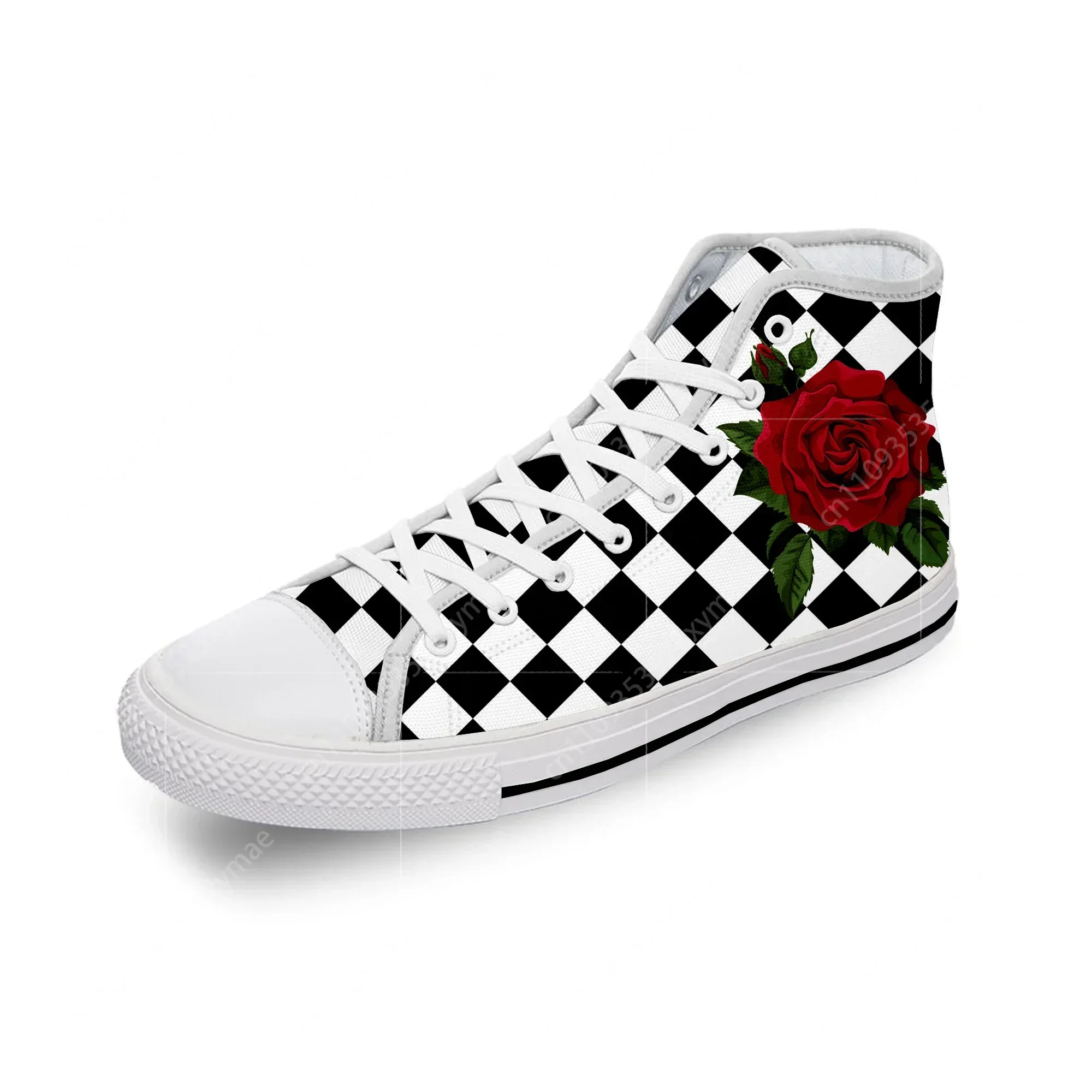 Zapatillas de lona de alta cal - Men'S Shoes Black And White reseña y precio