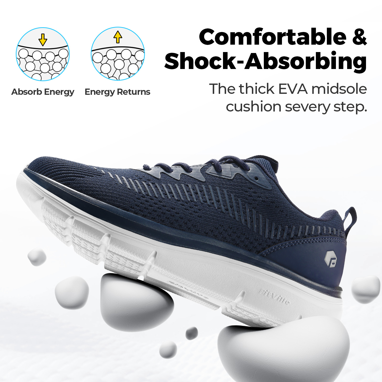 FitVille Zapatos para caminar  - Men Shoes Runners reseña y precio