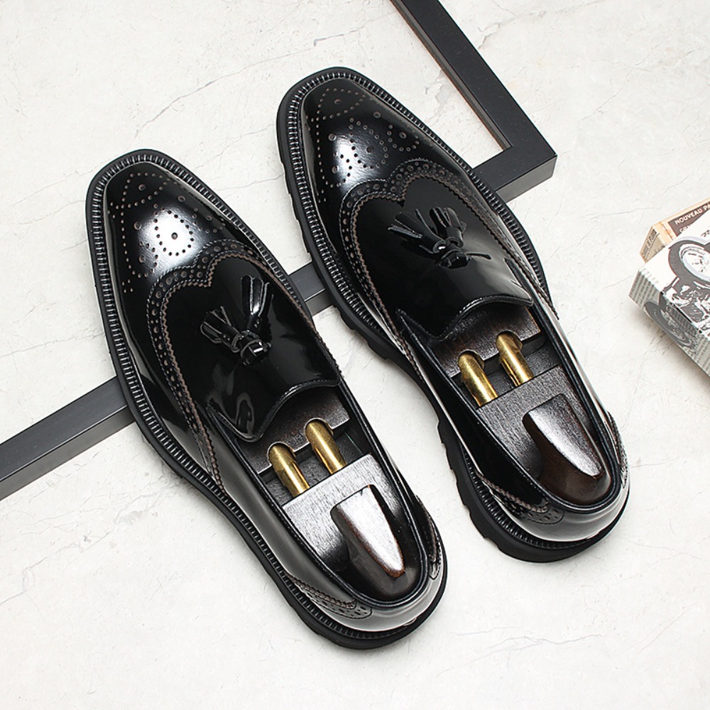 Zapatos de cuero informales de - Men Shoes Eu To Us Size reseña y precio