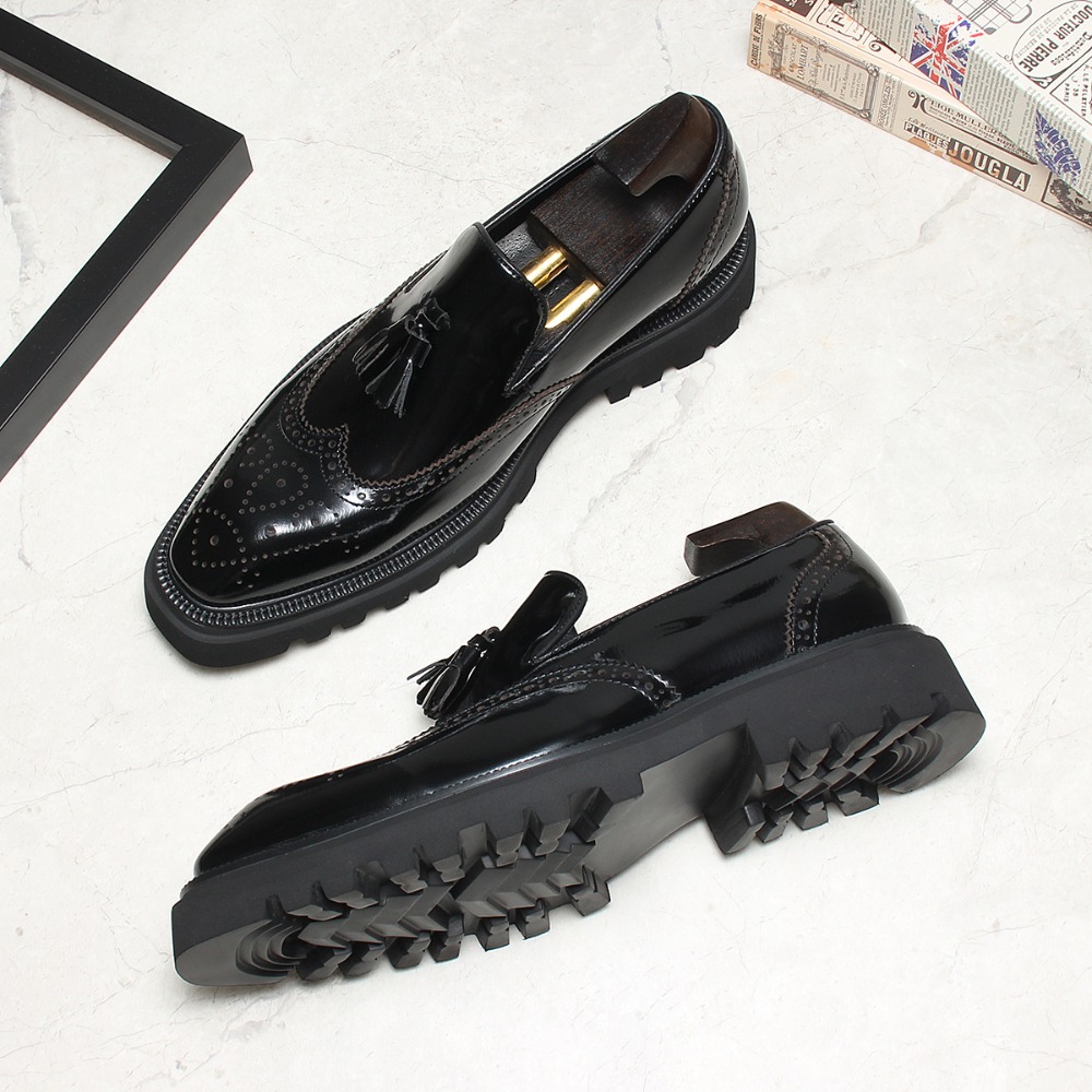 Zapatos de cuero informales de - Men Shoes Eu To Us Size reseña y precio