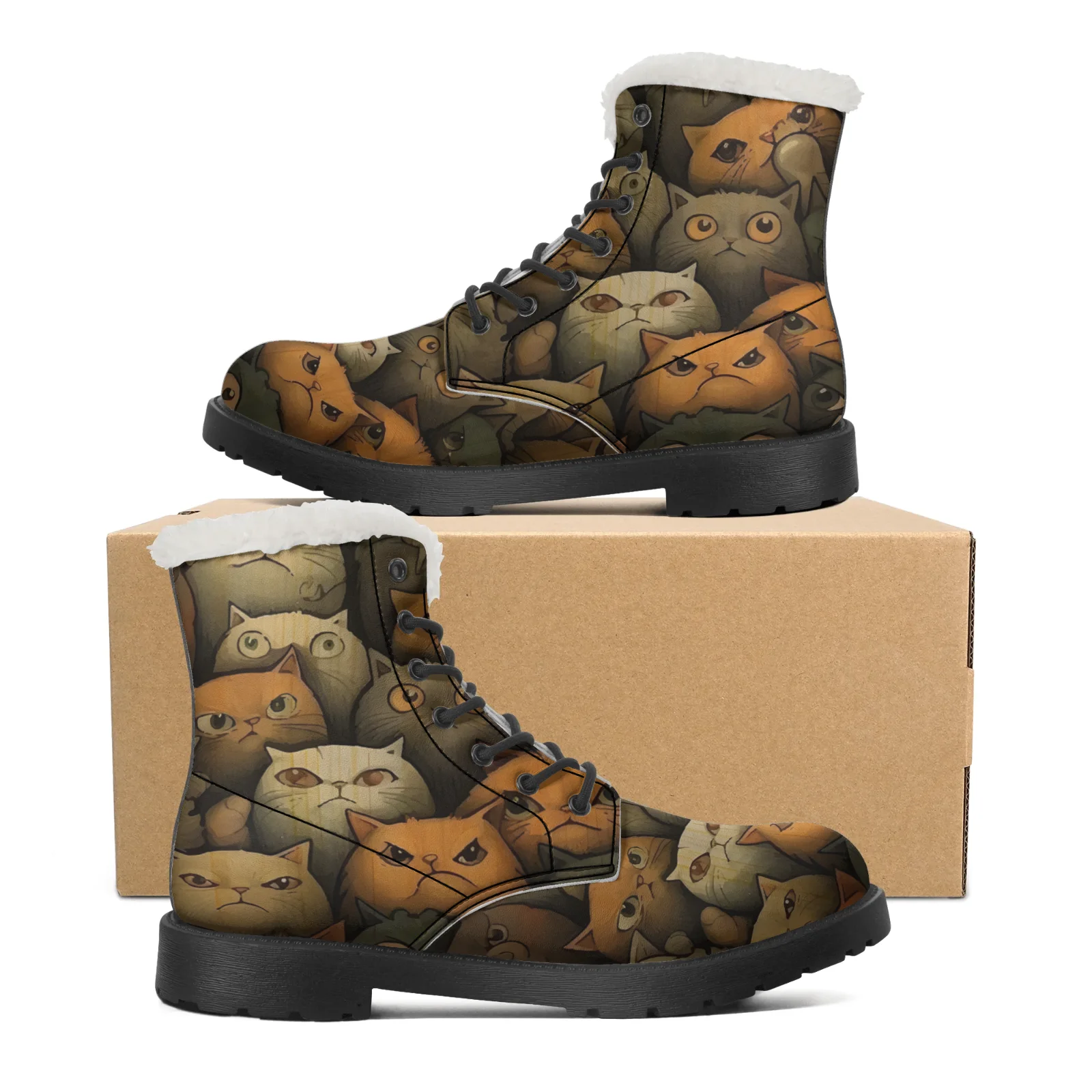 Botas de nieve de felpa con es - Men Shoes Eu To Us Size reseña y precio